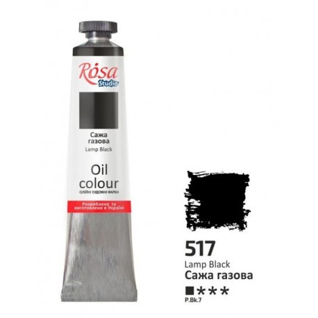 ROSA Studio - Černá  60ml - Olejová barva
